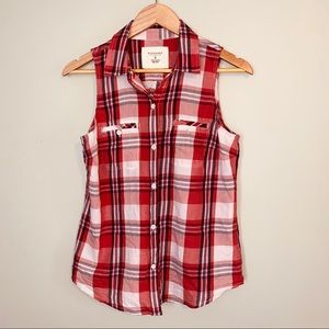 SONOMA Button-Up Plaid Vest